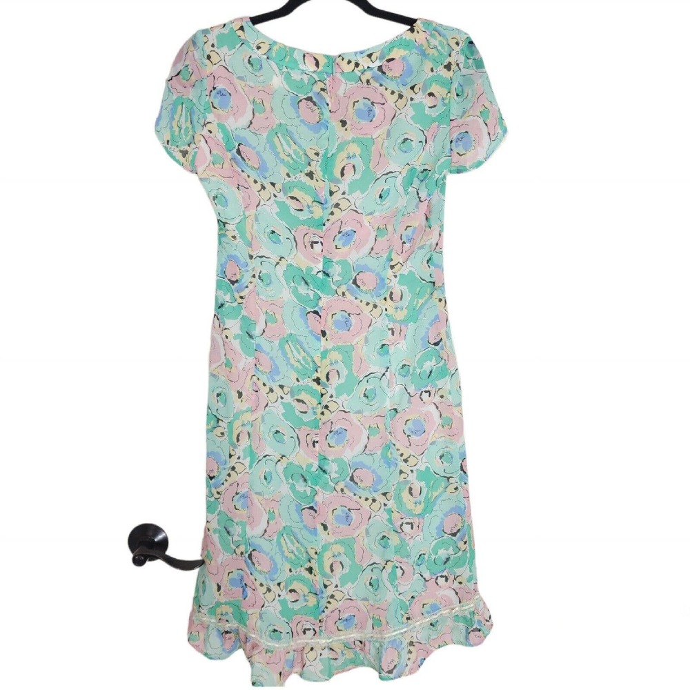 Compagna Womens Dress Vtg Korean Floral Coquette Mini Cottagecore Prairie Sz S - Picture 2 of 11